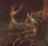 La Guerra (Espanto). Bombardeo en Almería. Óleo sobre lienzo, 79 x 83 cm. 1937