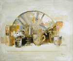 Homenaje a Galdós. 1995. Óleo/lienzo. 65 x 54 cm